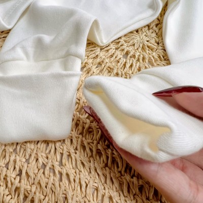 Conj. Body e Calça 100% Algodão Egípcio com Proteção UV50+ - Branco